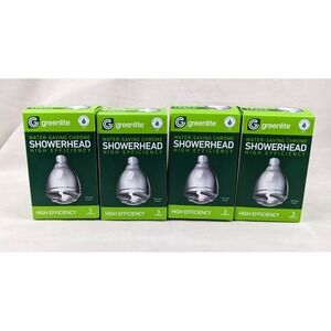 4 Pack Greenlite Water Saving Chrome Shower Head High Efficiency 1.5 GPM